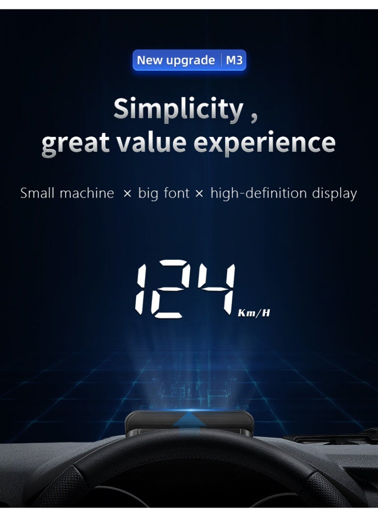 Generic Huduck Display, Huduck Pro Para Carros, Universal Head up Display for Car Huduck Pro, 3.7 in Car Display Windshield with Automatic Brightness Adjustment, Start and Stop with The Car (1pcs)  - Image 2