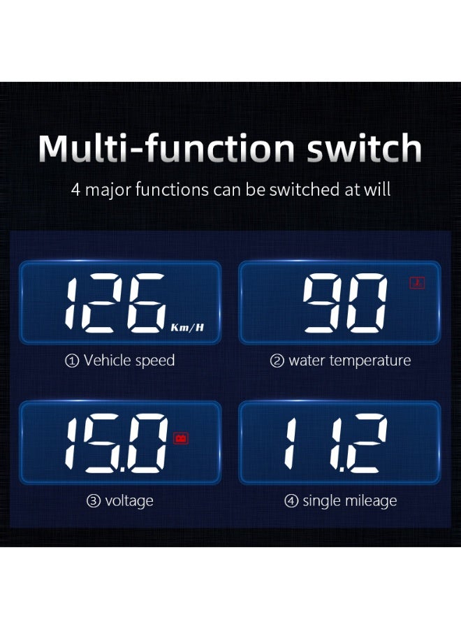 Generic Huduck Display, Huduck Pro Para Carros, Universal Head up Display for Car Huduck Pro, 3.7 in Car Display Windshield with Automatic Brightness Adjustment, Start and Stop with The Car (1pcs)  - Image 4