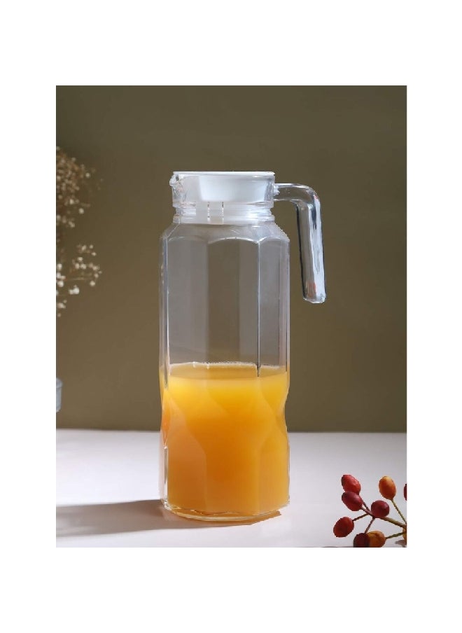 Luminarc - Octime High Quality Glass Pitcher Jug with Lid Clear 1.3 L L7351 - Image 1