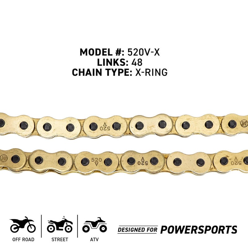 NICHE Gold 520 X-Ring Chain 48 Links with Connecting Master Link - Image 2