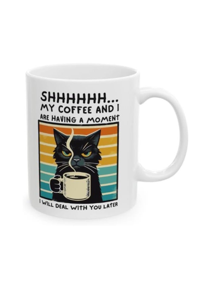 Printed Ceramic Mug – Durable Coffee Cup for Hot & Cold Drinks – Classic White Ceramic with Comfortable Handle – Perfect for Home, Office & Gifting – 330ml – JI8999YF