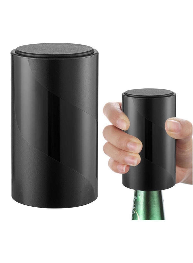 SOLARAE Magnetic Bottle Opener, Automatic Push Down Bottle Opener For Effortless Open A Bottle Cap Beer Wine Liquor Cola Soda For Living Room Kitchen Bar Party Beer Lovers Bars And Families, 1 Pcs - Image 1