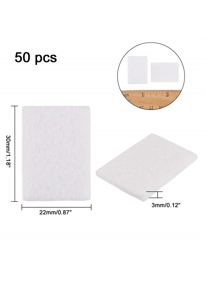 PH PandaHall Unscented Aroma Pads, 50 Pack 1.1x0.8 Aroma Oil Refill Pads Microfibre Perfume Diffuser Pad for Home Electronic Equipment Locket Scent Ball Plug-in Diffuser - Image 3