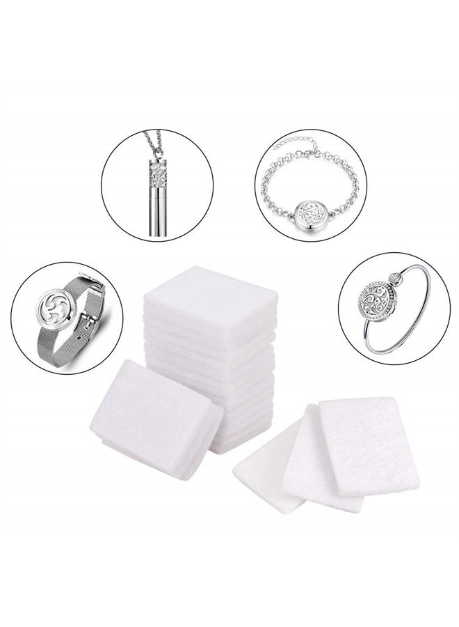 PH PandaHall Unscented Aroma Pads, 50 Pack 1.1x0.8 Aroma Oil Refill Pads Microfibre Perfume Diffuser Pad for Home Electronic Equipment Locket Scent Ball Plug-in Diffuser - Image 2