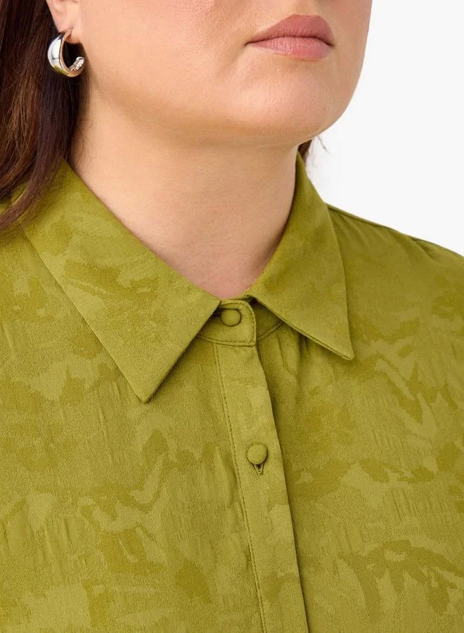  أولا بوبكن فستان ماكسي بتصميم طبقات من جاكار من أولا بوبكن بمقاس كبير