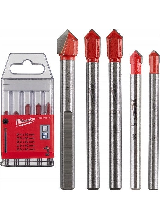 Milwaukee - Glass Ceramic Drill Bit Set 5 Pieces T4932479948 - Image 1