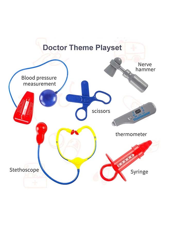 Toyland طقم زي تمثيل دور الطبيب للأطفال – فستان مربية مع أدوات وإكسسوارات طبية – لعب تخيلي للأطفال من عمر 3 سنوات فما فوق - Image 2