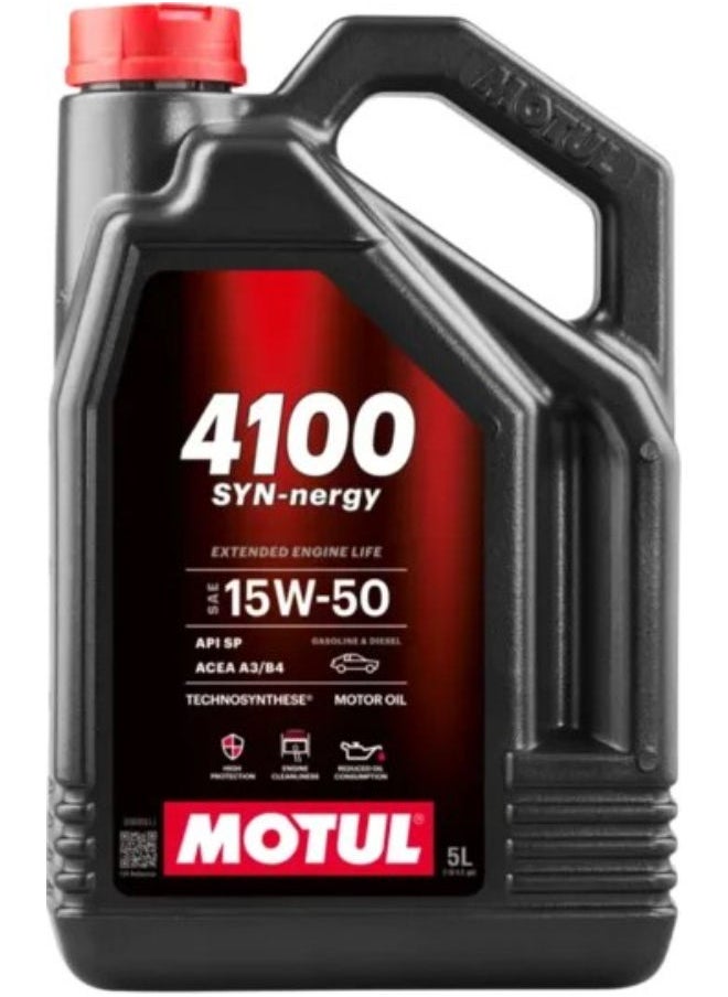 MOTUL Motul 4100 SYN-nergy 15W-50 Engine Oil -5L 