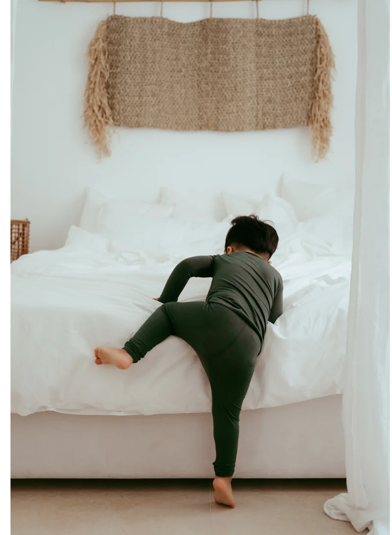 أنفي بيبي Bamboo Spandex Pajama 4T- Dark Green