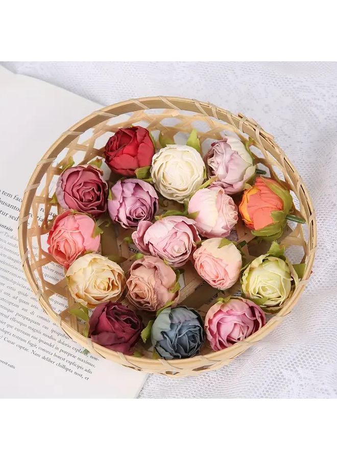 10 Tangerine Artificial Flower Heads For DIY Wedding Bouquets And Home Decor - Image 5