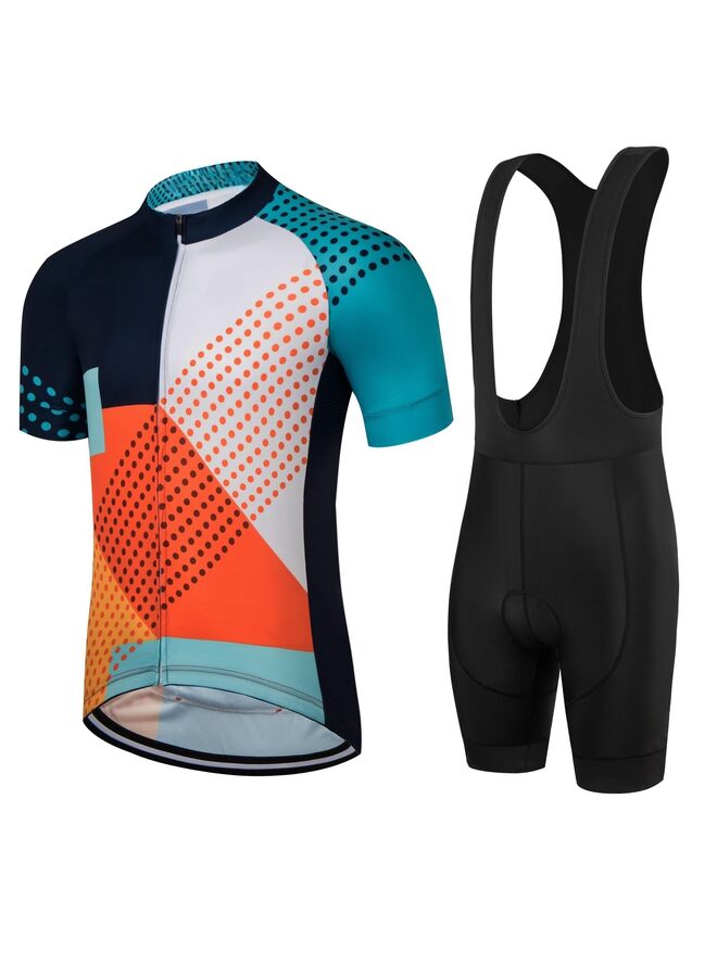 Men's Cycling Jersey Set Road Bike Shorts Sleeves Zipper Bib Shorts, Cycling Clothing kit Men (Size : 7-xxl) - Image 1