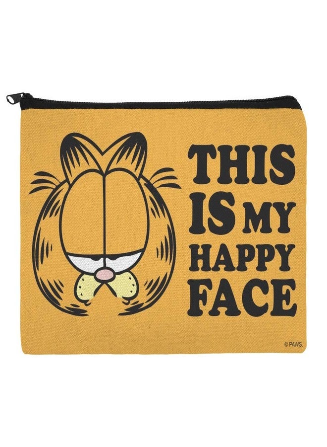 GRAPHICS & MORE Garfield This IS My Happy Face Pencil Pen Organizer Zipper Pouch Case - Image 1