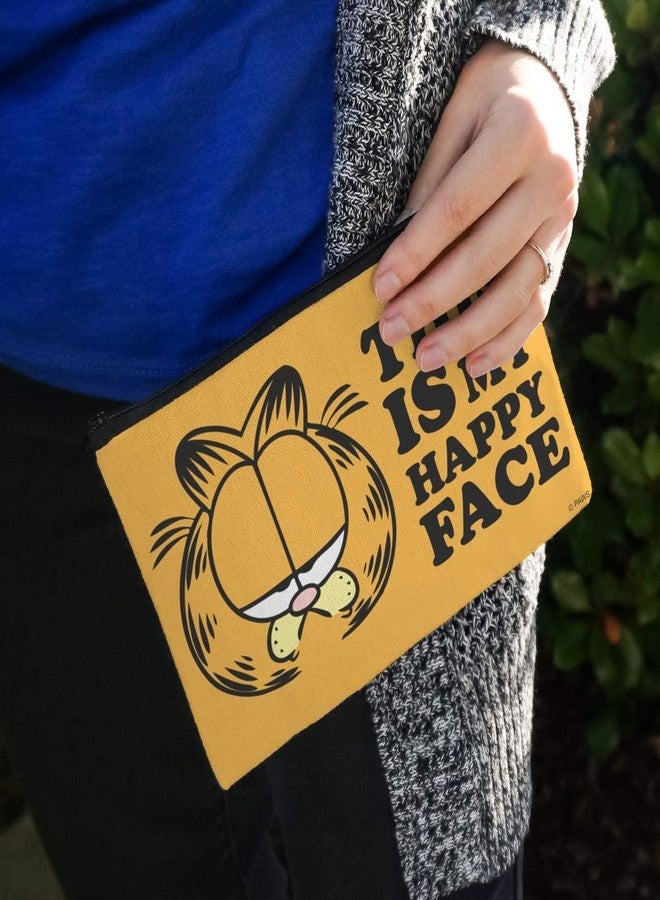 GRAPHICS & MORE Garfield This IS My Happy Face Pencil Pen Organizer Zipper Pouch Case - Image 3