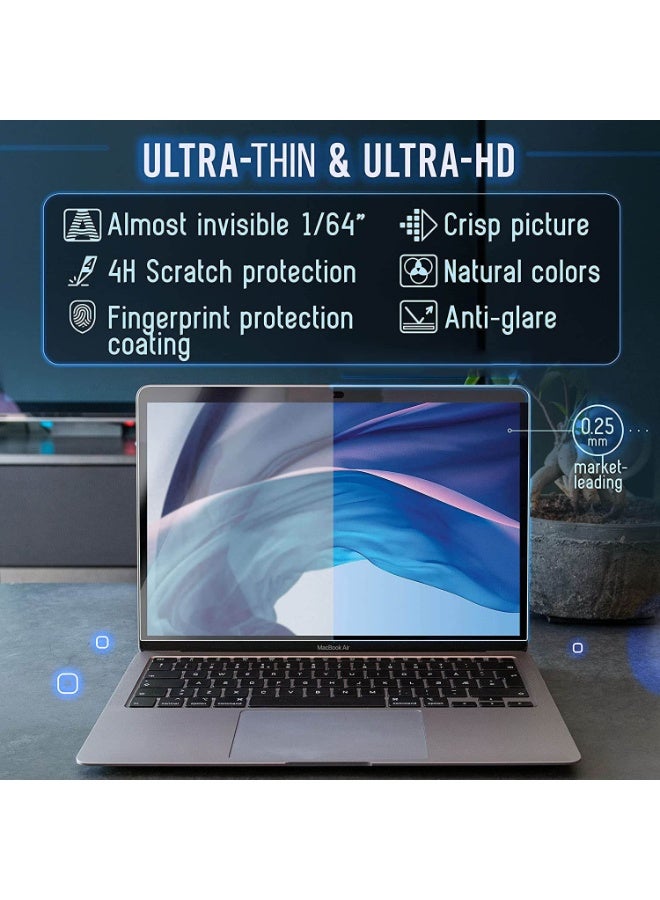 واقي شاشة زجاجي ممغنط لحجب الضوء الأزرق لجهاز MacBook Air مقاس 13.6 بوصة (2026 M5 A3449 و 2025 M4 A3240 / 2024 M3 A3113 / 2022 M2 A2681)، غطاء واقي من الزجاج المقسى لحماية العين. - Image 2