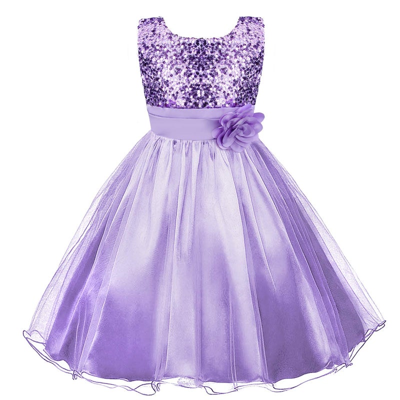 Acecharming Girls Dresses Sequin Flower Girls Party Dress Bridesmaid Ball Gown Wedding Tulle 310 Years