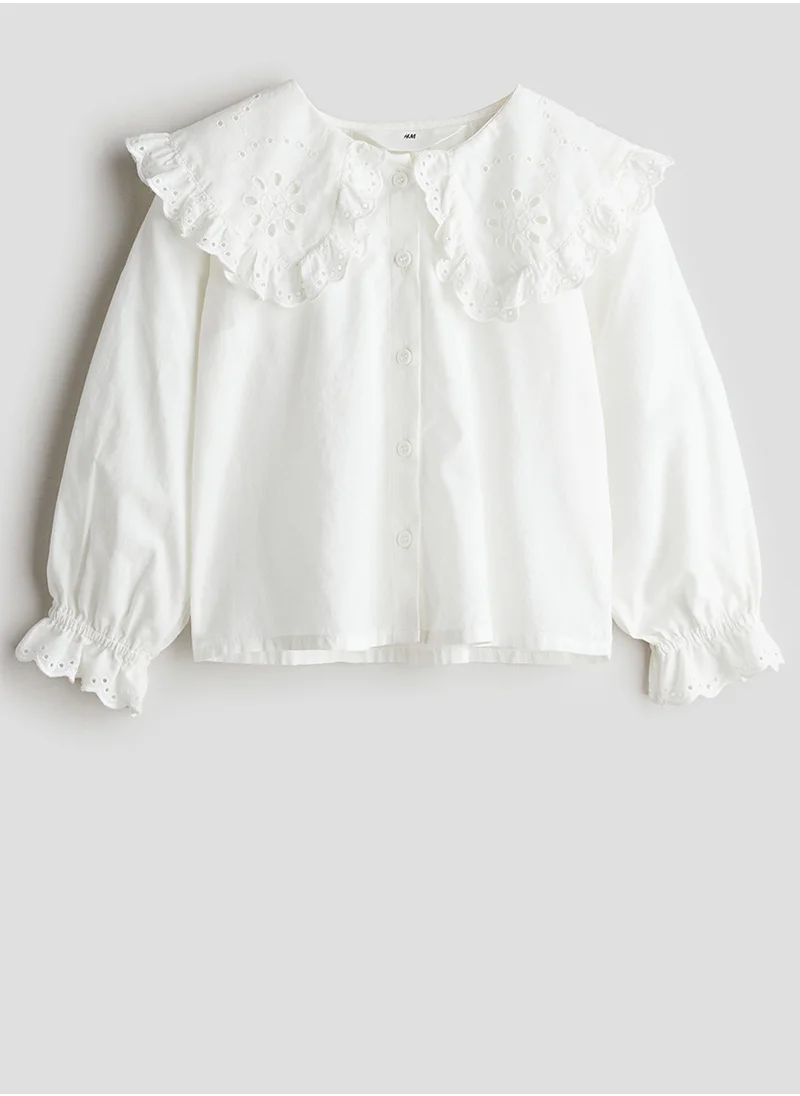 اتش اند ام Collared Cotton Blouse