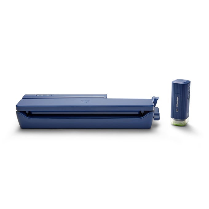 HANDHELD 2IN1 VACUUM SEALING SYSTEM HANDHELD AND COUNTERTOP VACUUM SEALER MATTE INDIGO BLUE