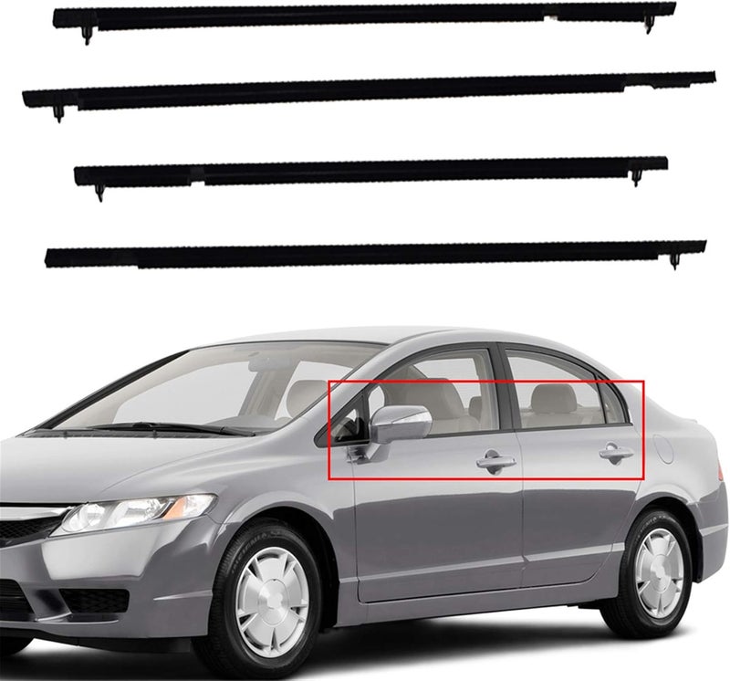 munirater Car Outside Window Moulding Weatherstrip Seal Belt Replacement for 2006-2011 Honda Civic - Image 2