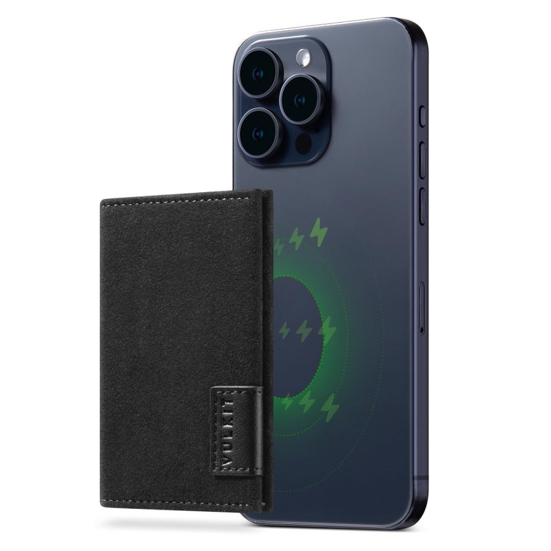 VULKIT محفظة فالكيت المغناطيسية متوافقة مع ماغسيف آيفون 16/15/14/13/12، حاملة بطاقات ائتمان مانعة للتداخل RFID - Image 2