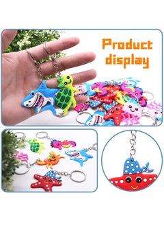 Y&D 24pcs Cartoon Keychains, PVC Sea World Party Decoration Pendant, Animal Keychains for Undersea Supplies, Kids Bag Fillers, School Carnival Rewards, Decorative Key Zipper  - Image 3