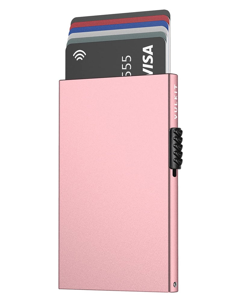 VULKIT Minimalist Credit Card Holder Pop Up Cards RFID Protection Slim Metal Wallet - Image 1