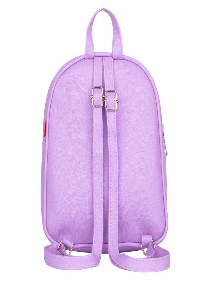 LSARIMO Cute Plush Cartoon Kids Mini Backpack with Soft Fur Pocket Lightweight School Bag for Toddlers & Preschool Kids - Adjustable Shoulder Straps, Zipper Closure, Small Travel & Picnic Bag (Purple) - Image 5
