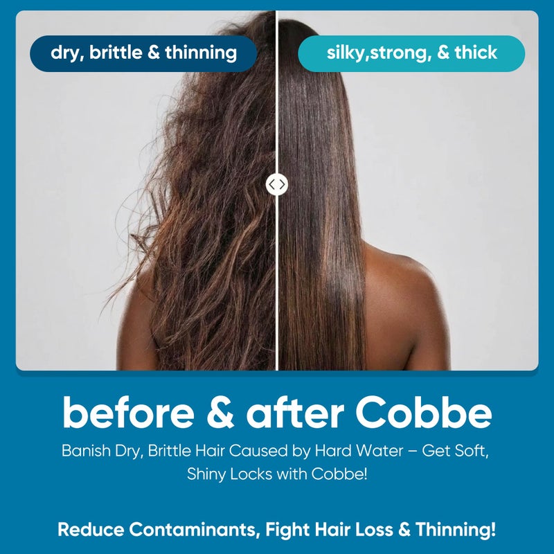 Cobbe Filtered Shower Head with Handheld, High Pressure 6 Spray Mode Showerhead with Filters, Water Softener Filters Beads for Hard Water - Remove Chlorine - Reduces Dry Itchy Skin, Chrome - Image 4