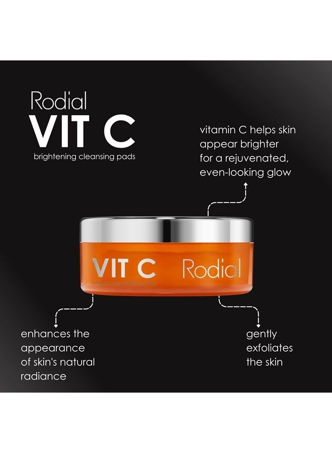 Rodial Vit C Brightening Cleansing Pads, 20, Toning and Purifying Pads, Resurfacing Pads for Day and Night, Vitamin C to Illuminate, AHA Acids to Exfoliate and Salicylic Acid to Tighten Pores - Image 2