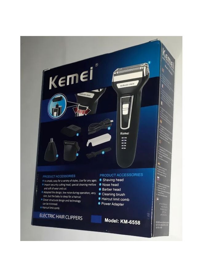 Kemei 3-In-1 Portable Electric Shaver Black/Silver - Image 2