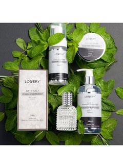 LOVERY Valentines Gifts For Men Bath And Body Grooming Self Care Baskets Rosemary Peppermint Birthday Gifts For Dad Husband Him Boyfriend Spa Basket With Pheromone Perfume Foam Soap Beard Brush & More  - Image 4