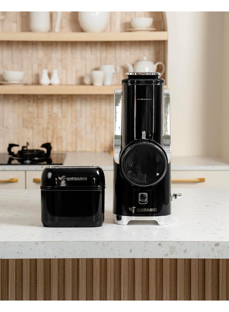 ميباشي صانعة السلطة الكهربائية من ميباشي، 80 واط، 7 شفرات قابلة للتبديل، منفذي تغذية مزدوجين، مستشعر أمان (ME-SM1001B) - Image 4