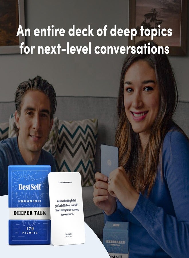 BestSelf Co. BestSelf Icebreaker Deeper Talk Deck - Conversation Starter Card Pack to Deepen Friendships with 170 Prompts to Create Real Conversations for Friends, Coworkers, Family, Dates - Image 4