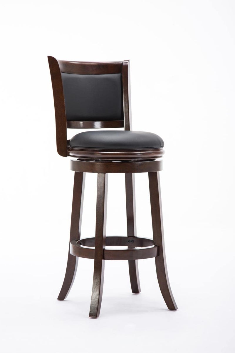 Boraam Augusta Bar Height Swivel Stool 29Inch Cappuccino
