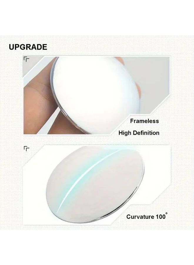 2pcs Wide Angle Car Blind Spot Mirrors 360 Rotating Anti Shake Convex Safety HD Glass - Image 3