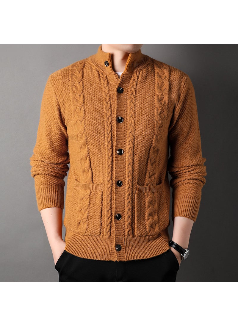 2024 Autumn Mens Knitted Cardigan Sweater Casual Green - pzsku/Z588BD35E2267135BCB33Z/45/_/1732186165/f044db2d-af33-4e8e-8e44-111af1af7315