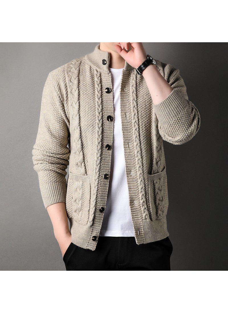 2024 Autumn Mens Knitted Cardigan Sweater Casual Green - pzsku/Z588BD35E2267135BCB33Z/45/_/1732186169/9a94927d-2be8-4c13-9b1f-5e15fb897a5e