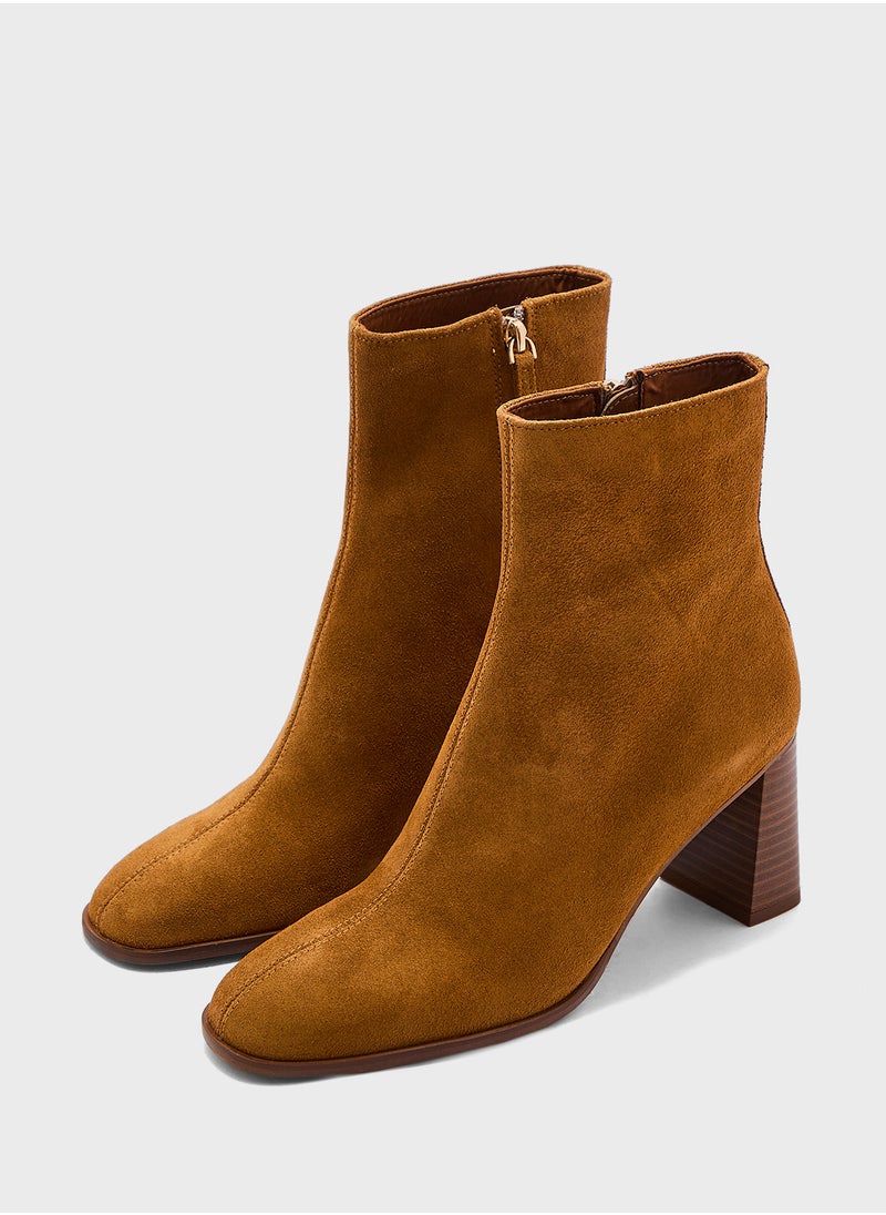 MANGO Heel Suede Ankle Boot  - Image 4