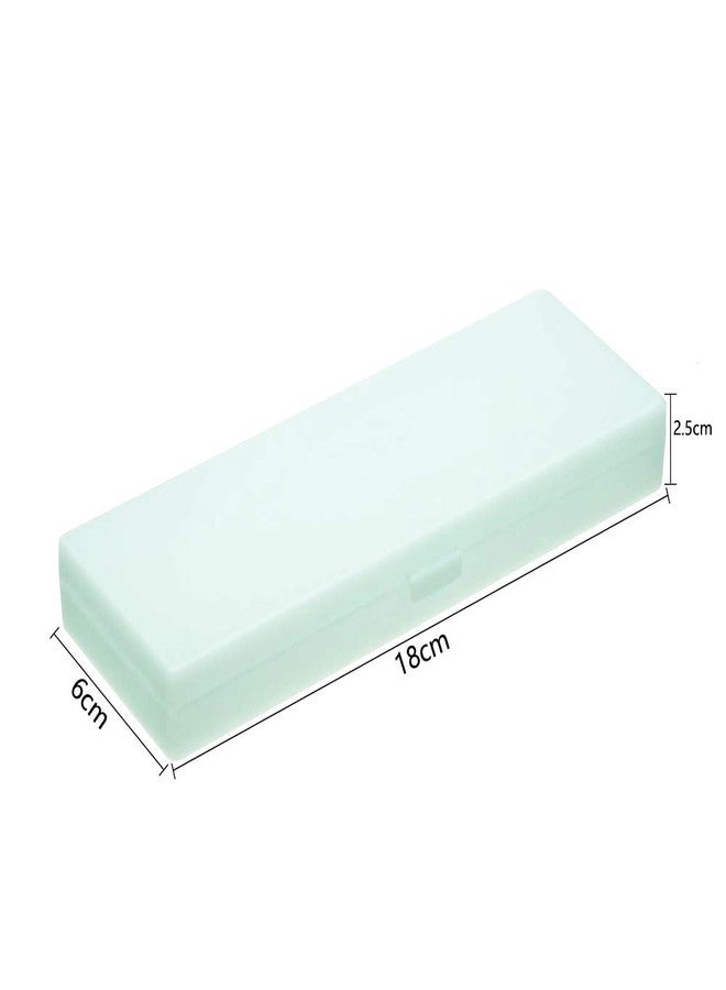 Unigift 4 Pieces Plastic Clear Pencil Cases Pencil Box Plastic Stationery Storage Case with Lid Snap Closure,4 Colors(Small Size) - Image 4