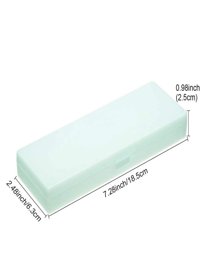 Unigift 4 Pieces Plastic Clear Pencil Cases Pencil Box Plastic Stationery Storage Case with Lid Snap Closure,4 Colors(Small Size) - Image 3