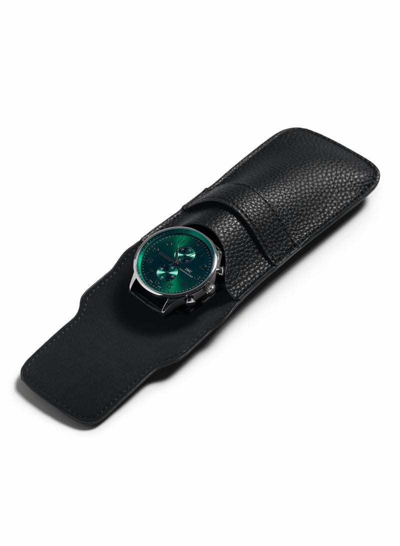 SYOSI Portable PU Leather Watch Storage Pouch - Single Watch Gift Bag for Men and Women, Ideal for Travel and Storage - Image 1
