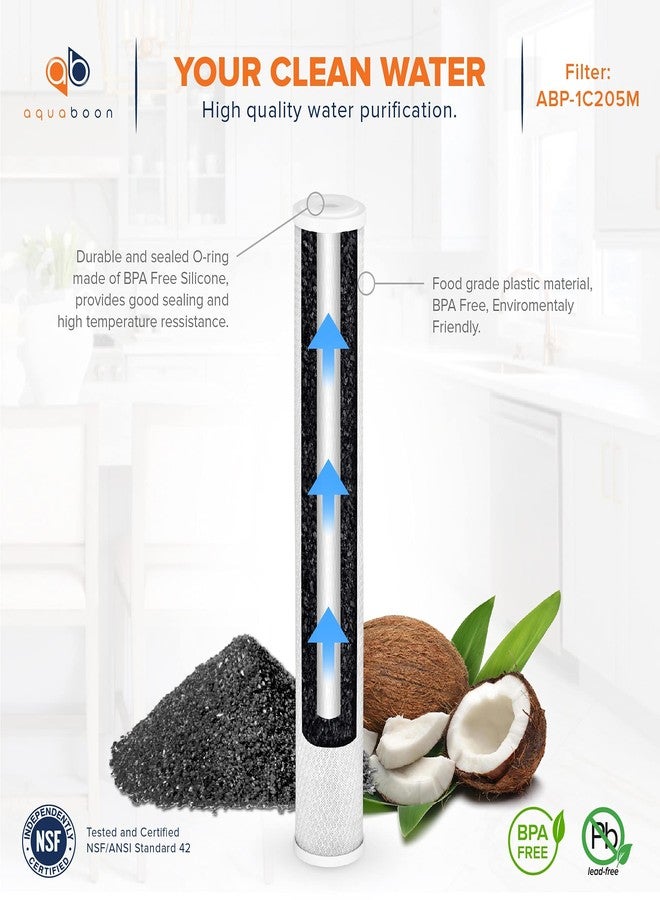 Aquaboon Premium 5 Micron Carbon Filter 20 x 2.5 CTO Activated Carbon Water Filter Replacement Cartridge Compatible with EP-20, CB-25-2005, 2-Pack - Image 5