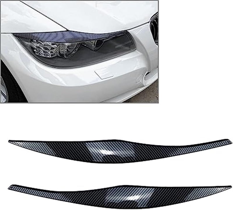 Vuzmode Carbon Fiber Headlight Eyebrow Sticker Cover - Image 4