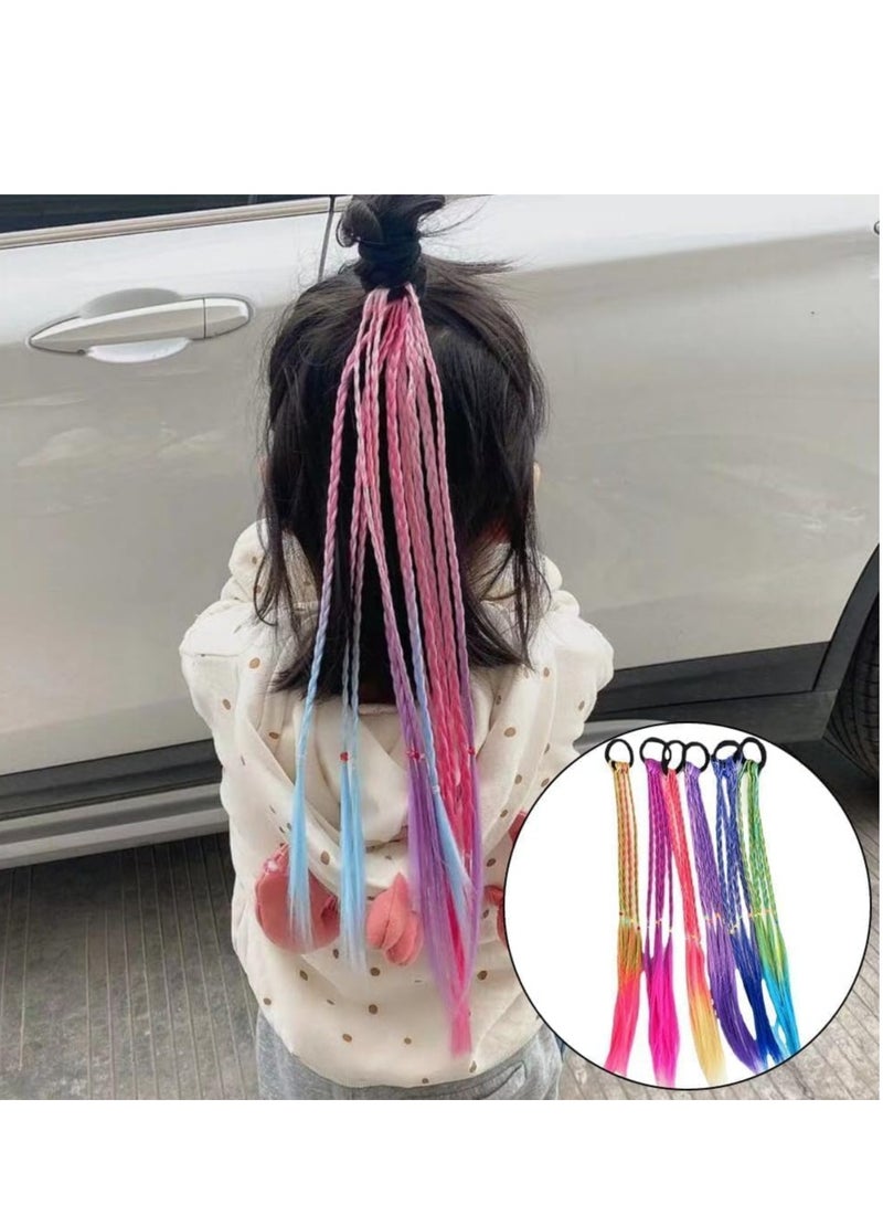 Oasisgalore 10 PCS 16" Multi-Color Kids' Hair Extensions Braids, for Cosplay, Parties  - Image 3