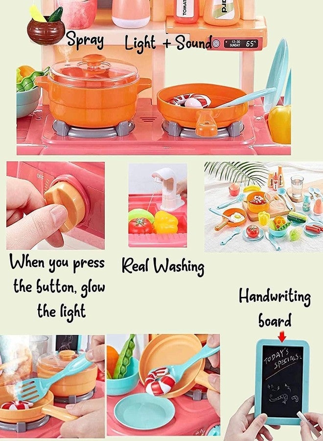 Codally Ultimate Kitchen Play Set for Kids | 42PCS Pretend Cooking Toy with Smoke, Light, Sound & Water Sink | Realistic Kitchen Role Play Set for Girls & Boys | Fun Activity Toy for Toddlers - Image 5