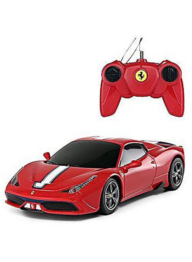 راستار سيارة فيراري 458 مع جهاز تحكم 1/24 بوصة - أحمر - 71900 - Image 1