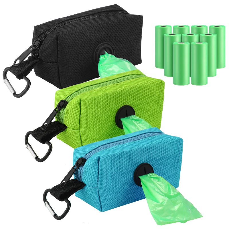 3 Pack Diaper Bag Dispenser Set Diaper Trash Dispenser with 135 Counts Baby Disposal Trash Bags with Hook for Newborn Gift
