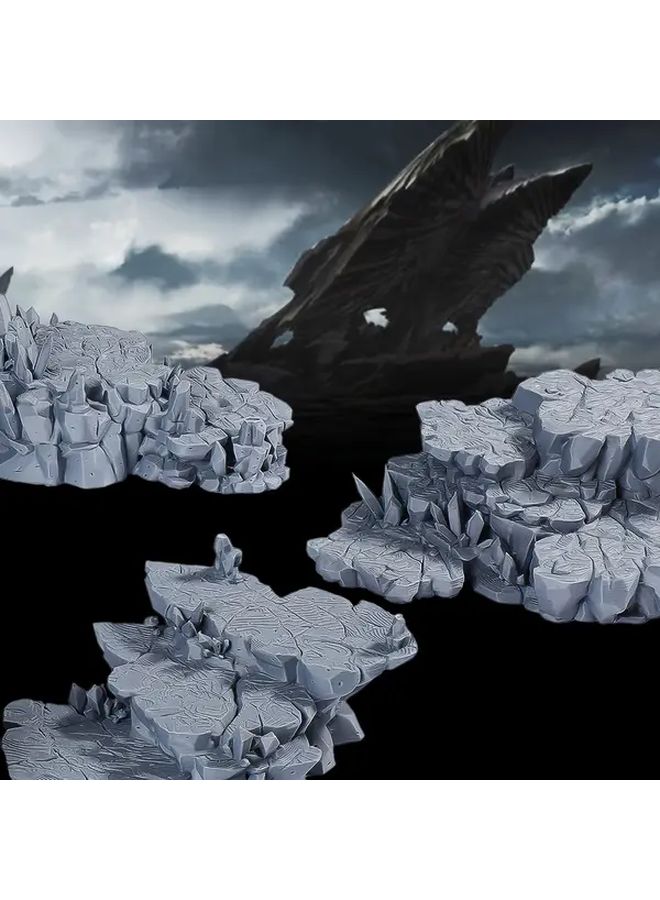 5 قطع H40 تضاريس مبعثرة للصخور لمشاهد ألعاب الحرب المصغرة لطاولة اللعب - Image 5