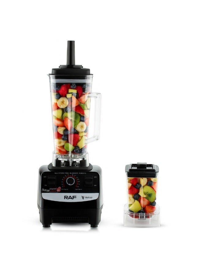 RAF Heavy Duty Electric Blender 2400W, 2.5L Jar, 6 Stainless Steel Blades, High-Speed Multifunction Blender for Smoothies, Juices, Ice Crushing & Coffee Grinding - Image 2