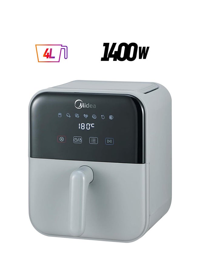 Air Fryer With Digital Touch Control, 4L Capacity, Healthy Cooking, Frying, Grilling, Broiling, Roasting, Baking & Toasting, Timer Up To 60 Minutes Temperature Control 200°C 4 L 1400 W MAD-400T2APH Grey