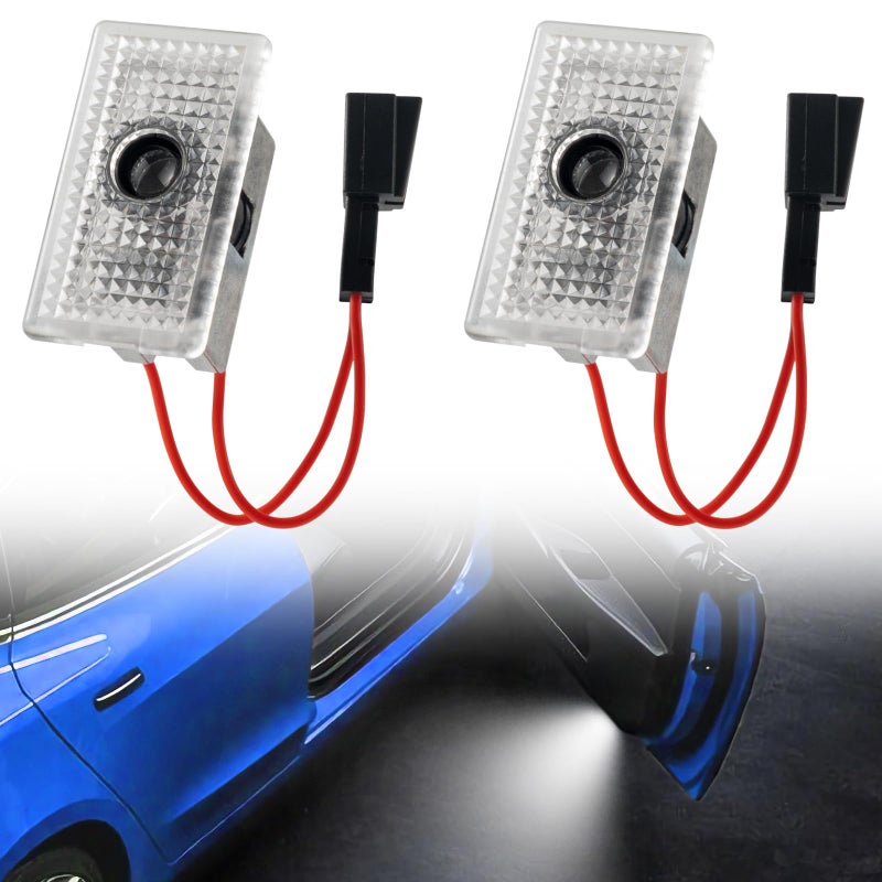 Avsty Puddle Lights for Tesla Model Y 3 X S, Upgraded No Fade Tesla Door Logo Lights (2 Pack) - Image 1